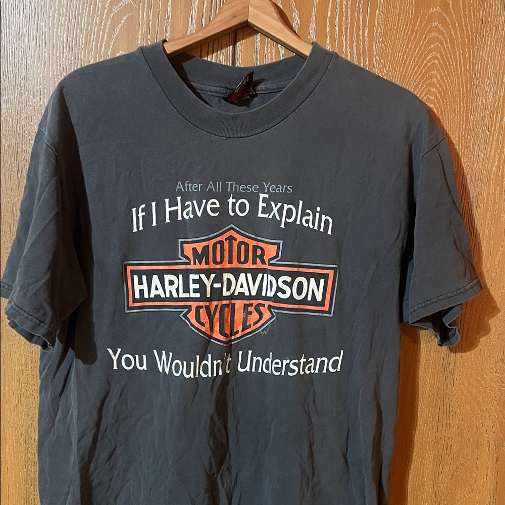 Harley-Davidson Men's Gray Tee with Logo
